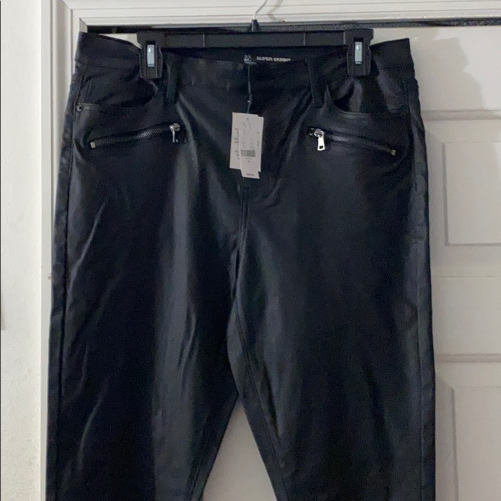 Black denim coated jeans